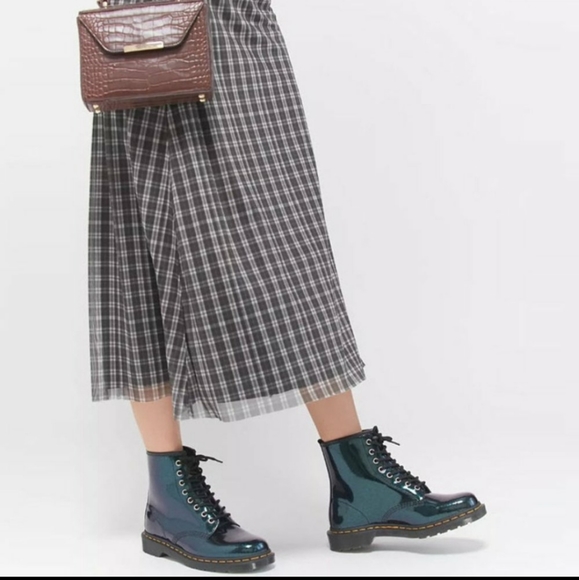 Dr Martens Teal  Sparkle Boots - Picture 2 of 15